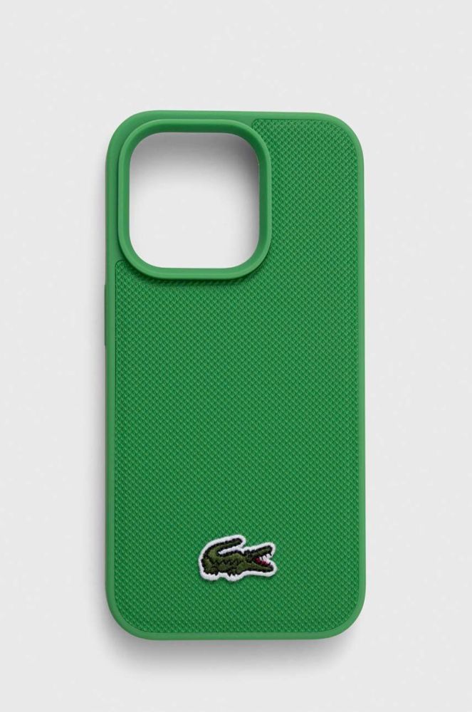 Чохол на телефон Lacoste iPhone 15 Pro 6.1 колір зелений