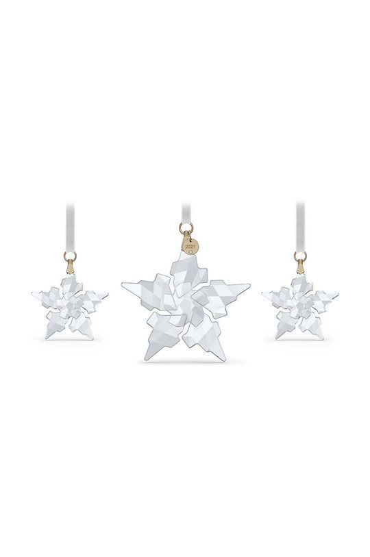 Декорація Swarovski Annual Edition Ornament Set 2021 3-pack колір прозорий