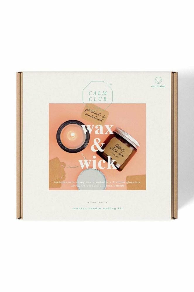 Набір для виготовлення свічок Luckies of London Calm Club Wax & Wick колір барвистий