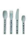 Набір дитячих столових приборів Design Letters Kids cutlery 4-pack колір зелений (2868674)