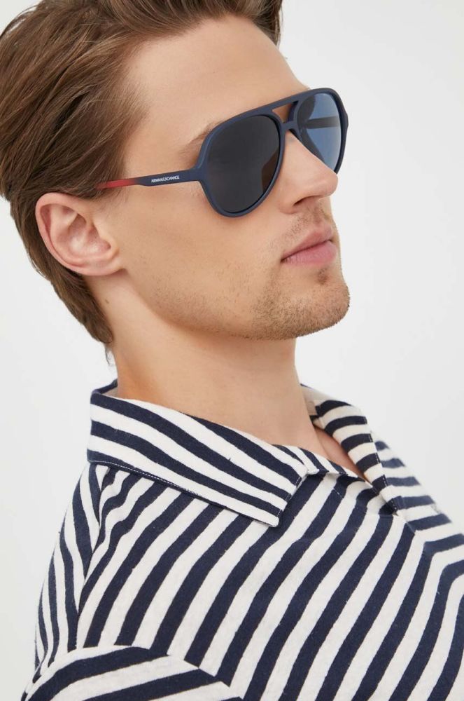 Сонцезахисні окуляри Armani Exchange чоловічі колір синій (3253403)