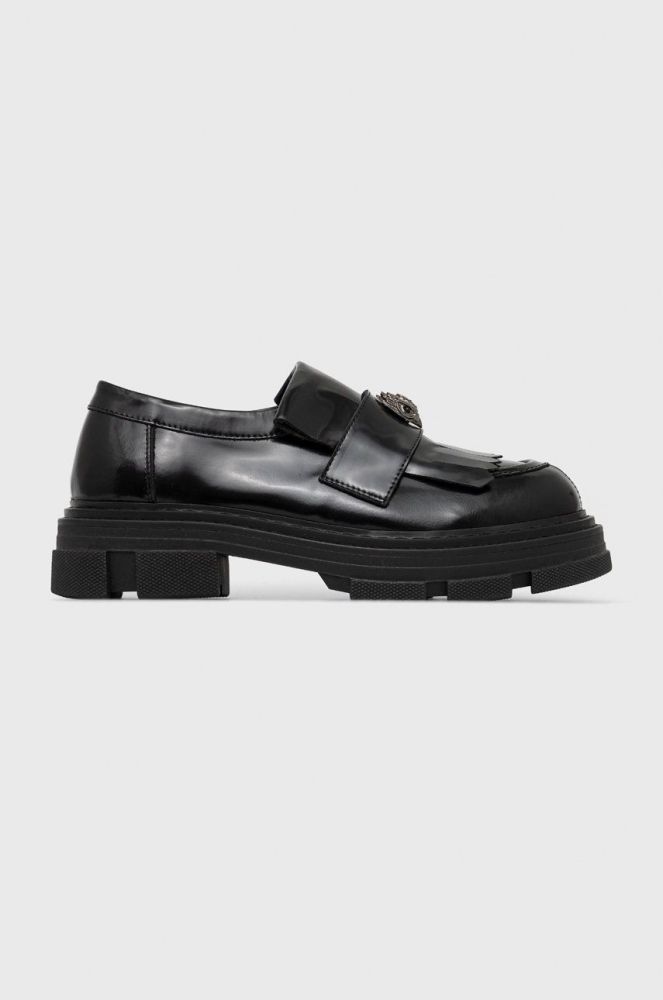 Шкіряні мокасини Kurt Geiger London Bird Eagle жіночі колір чорний на плоскому ходу 8490000109