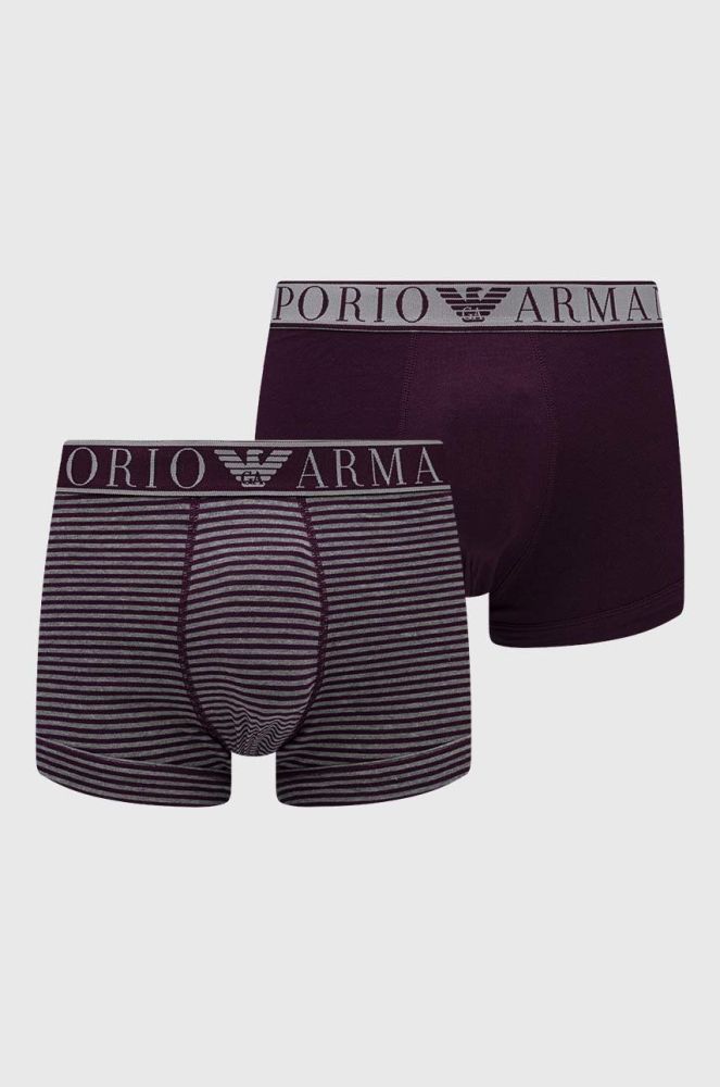 Боксери Emporio Armani Underwear 2-pack чоловічі колір фіолетовий
