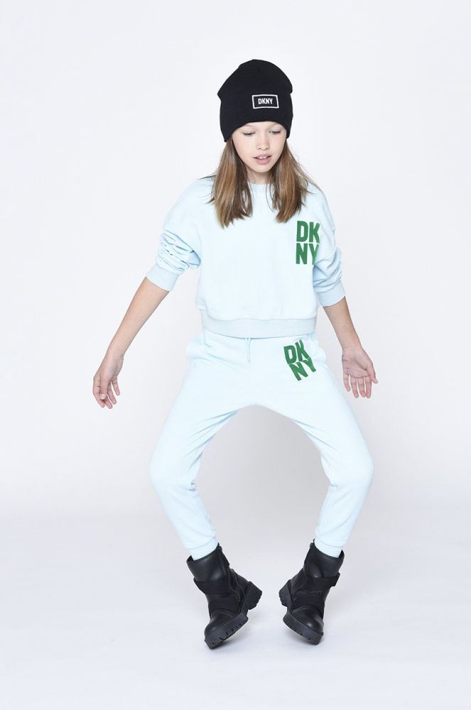 Дитяча кофта Dkny колір зелений з аплікацією (2697222)
