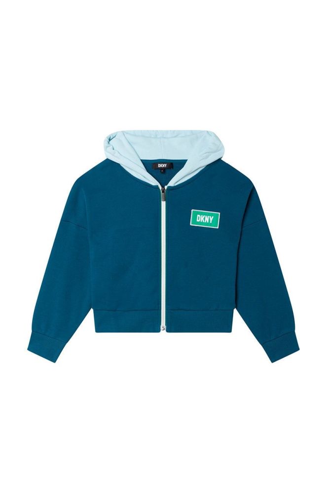 Дитяча кофта Dkny колір бірюзовий візерунок (2697239)