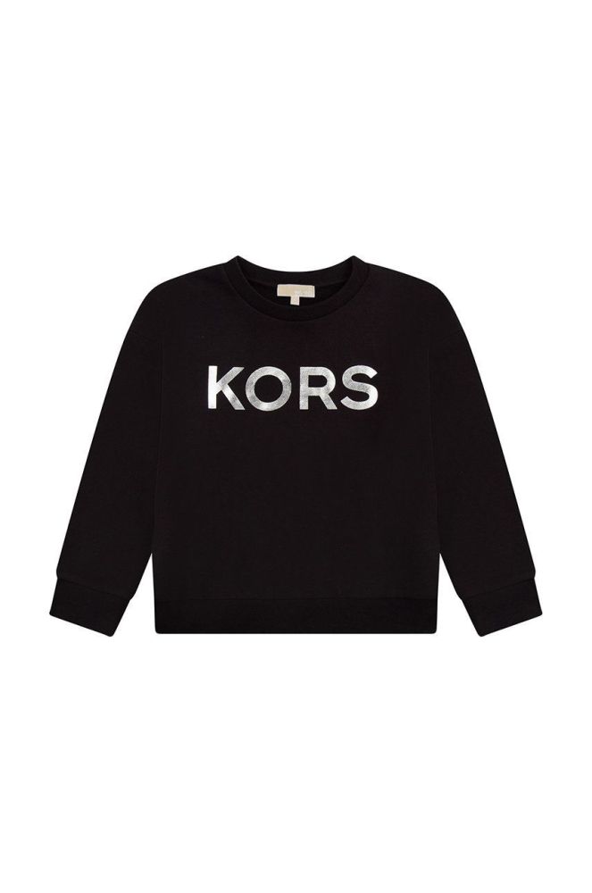 Дитяча бавовняна кофта Michael Kors колір чорний з принтом (2619947)