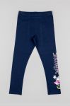 Бавовняні легінси zippy колір синій з принтом