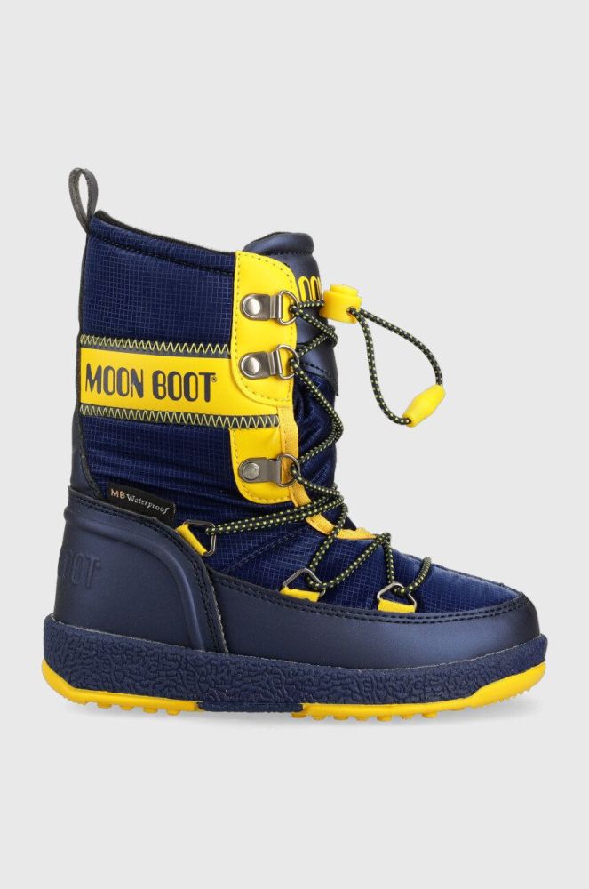 Дитячі чоботи Moon Boot Jr Boy Biker колір синій
