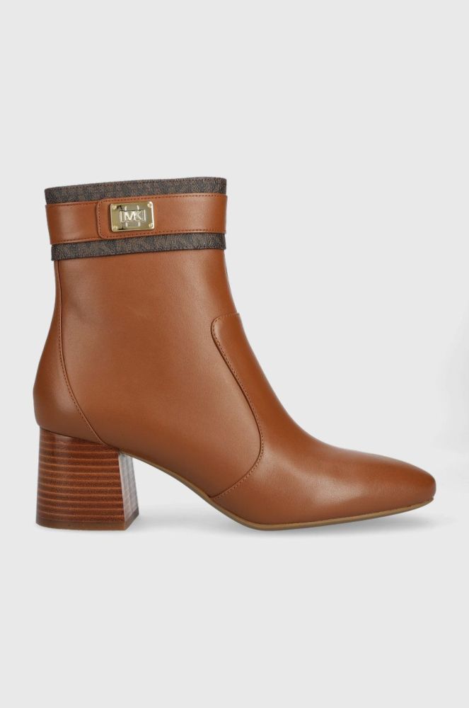 Черевики MICHAEL Michael Kors Padma жіночі колір коричневий каблук блок