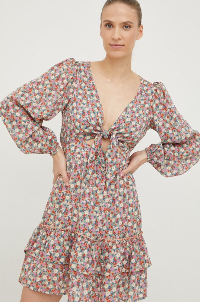 Сукня Billabong mini розкльошена колір барвистий (2496869)