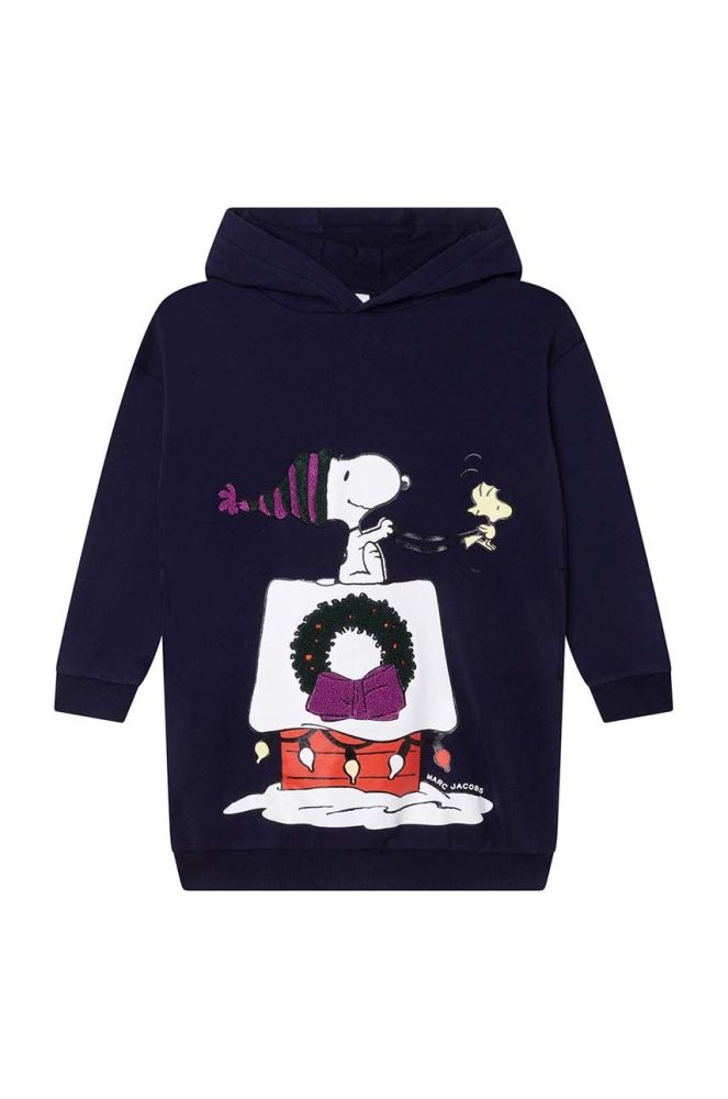 Дитяча бавовняна сукня Marc Jacobs колір синій mini пряма (2705307)