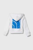 Дитяча бавовняна кофта The North Face B GRAPHIC HOODIE 1 колір білий з капюшоном з принтом