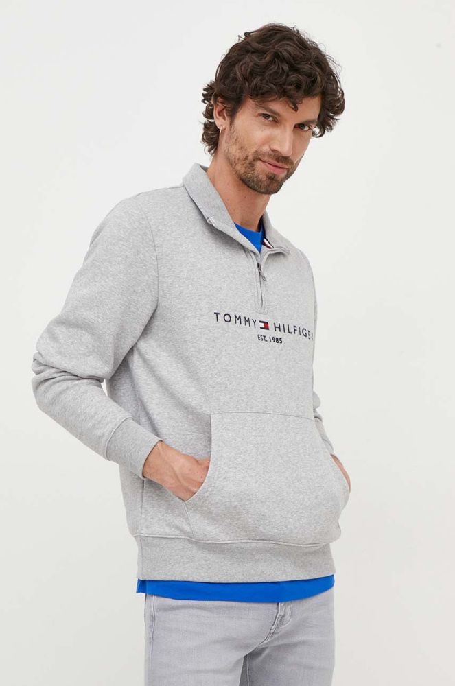 Кофта Tommy Hilfiger чоловіча колір сірий з принтом (3296511)