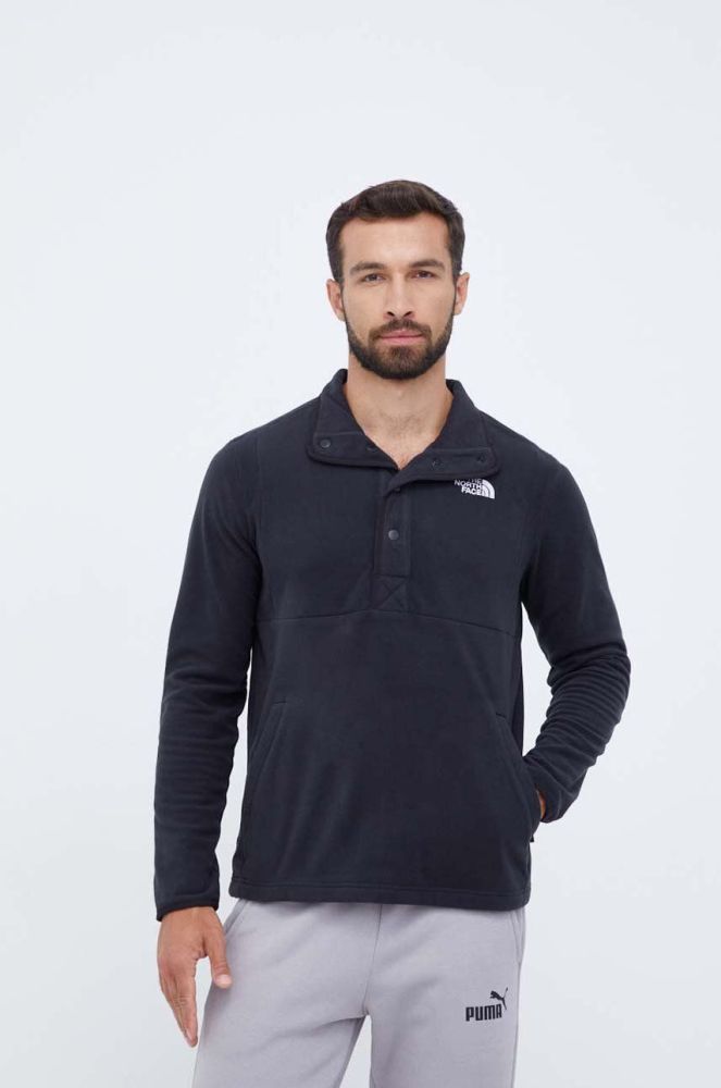 Кофта The North Face чоловіча колір чорний з аплікацією