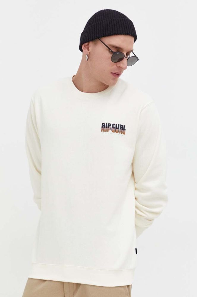 Кофта Rip Curl чоловіча колір бежевий з принтом