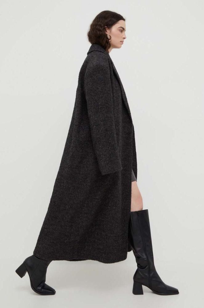 Вовняне пальто Herskind колір сірий перехідний oversize (3634686)