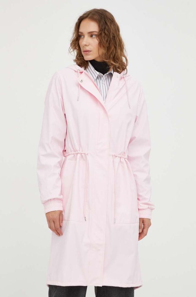 Протидощова парка Rains 18550 Jackets колір рожевий перехідна