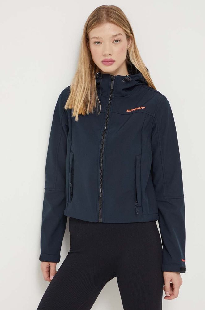 Куртка Superdry жіноча колір синій перехідна (3454113)