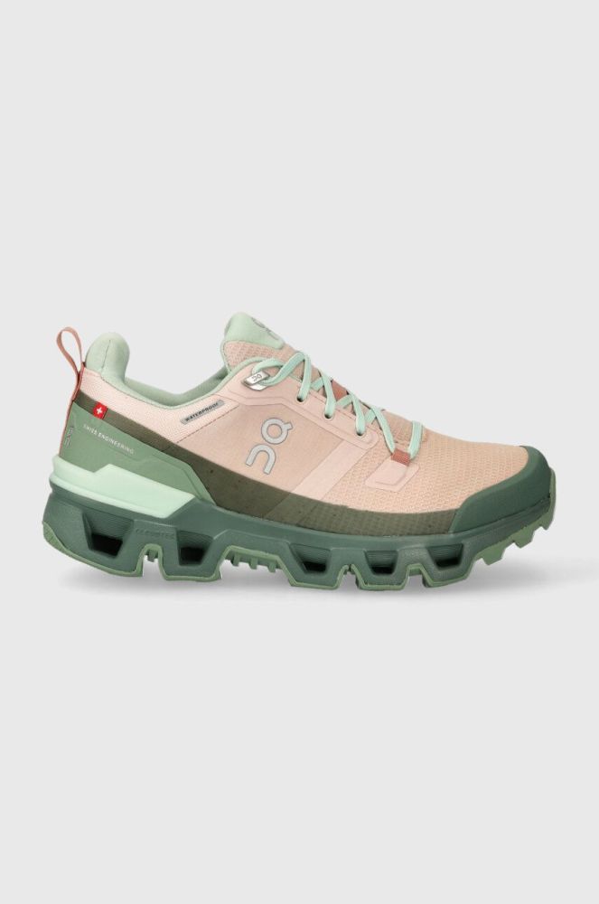 Черевики On-running Cloudwander Waterproof жіночі колір рожевий