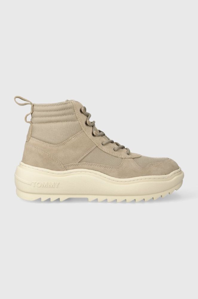 Кросівки Tommy Jeans TJM MIX MATERIAL BOOT колір бежевий EM0EM01245