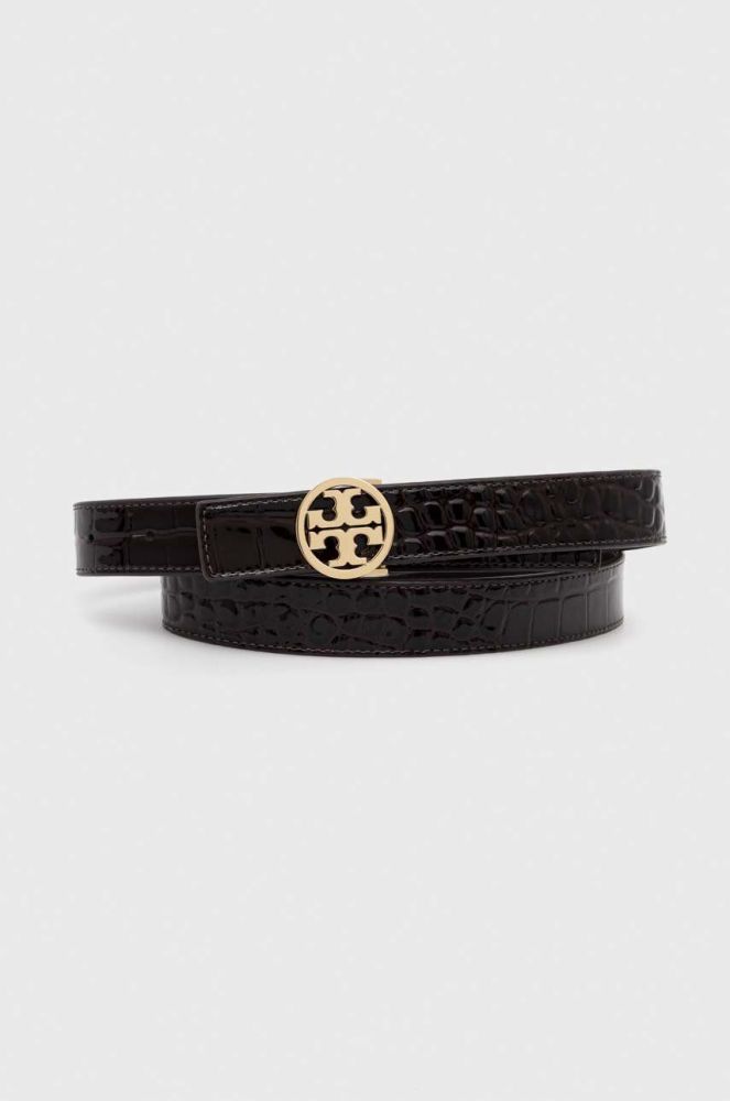 Шкіряний ремінь Tory Burch жіночий колір коричневий