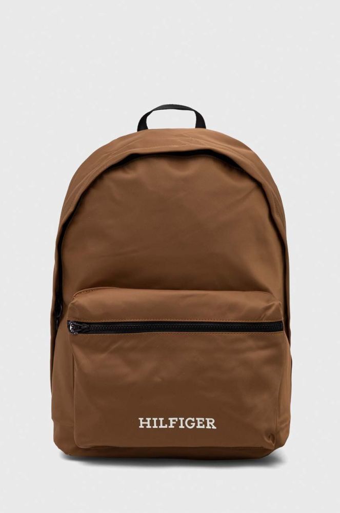 Рюкзак Tommy Hilfiger чоловічий колір коричневий великий з принтом