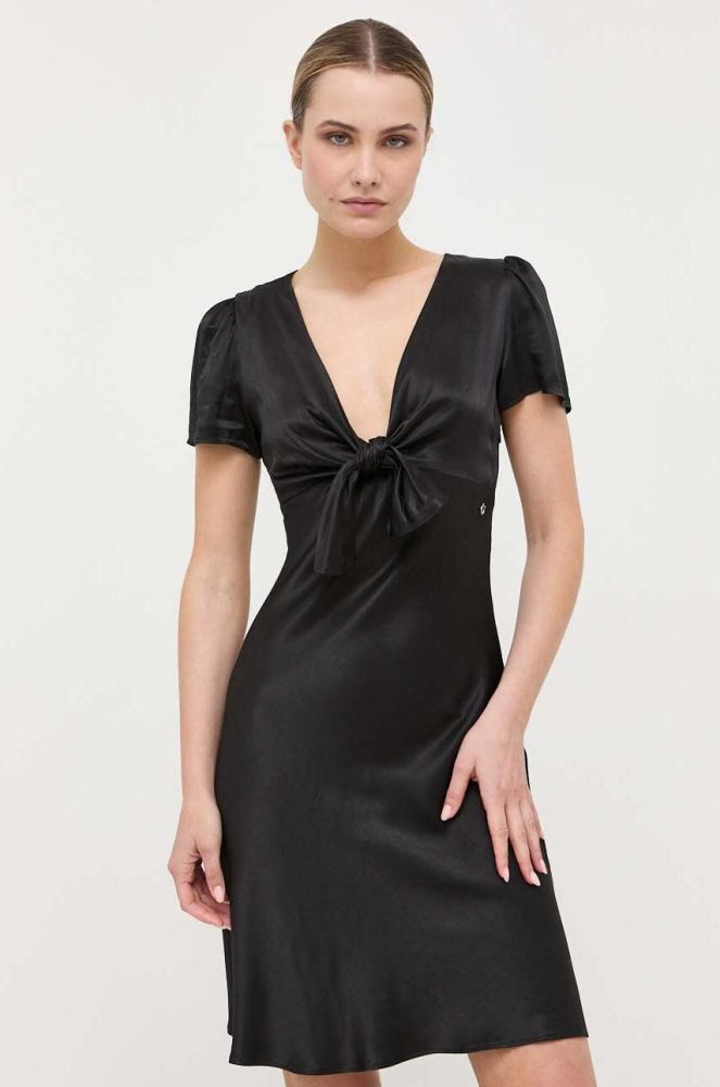 Сукня Guess колір чорний mini розкльошена (3332990)
