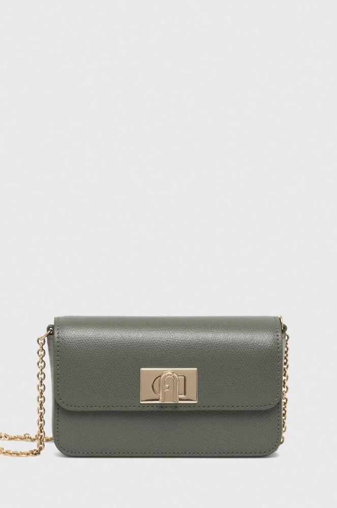 Шкіряна сумочка Furla колір зелений (3342946)