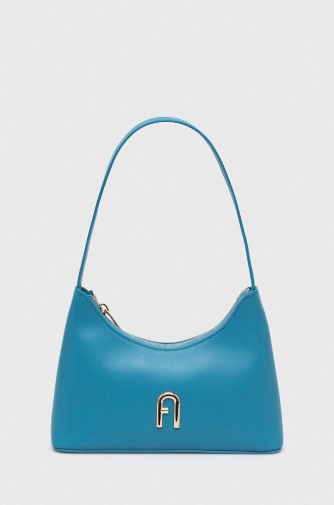 Шкіряна сумочка Furla колір блакитний (3342949)