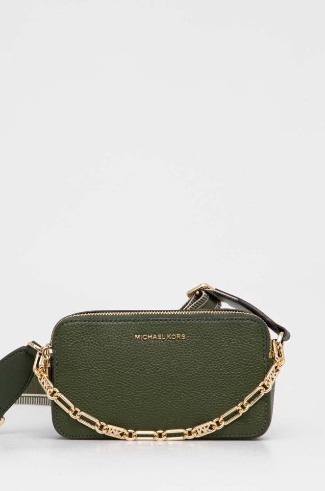 Шкіряна сумочка MICHAEL Michael Kors колір зелений (3391571)