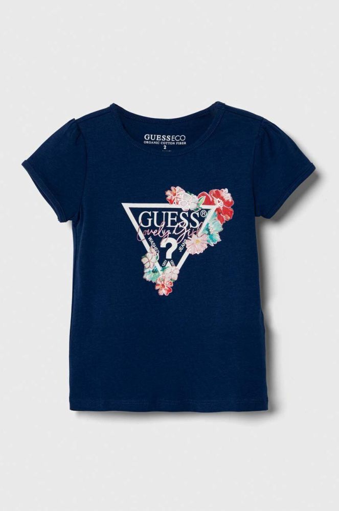 Дитяча футболка Guess колір синій (3524802)