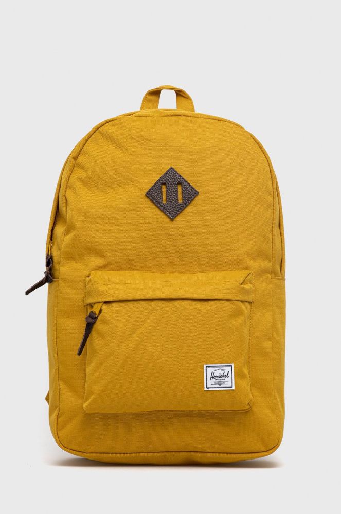 Рюкзак Herschel колір жовтий великий гладкий 10007.05026-05026