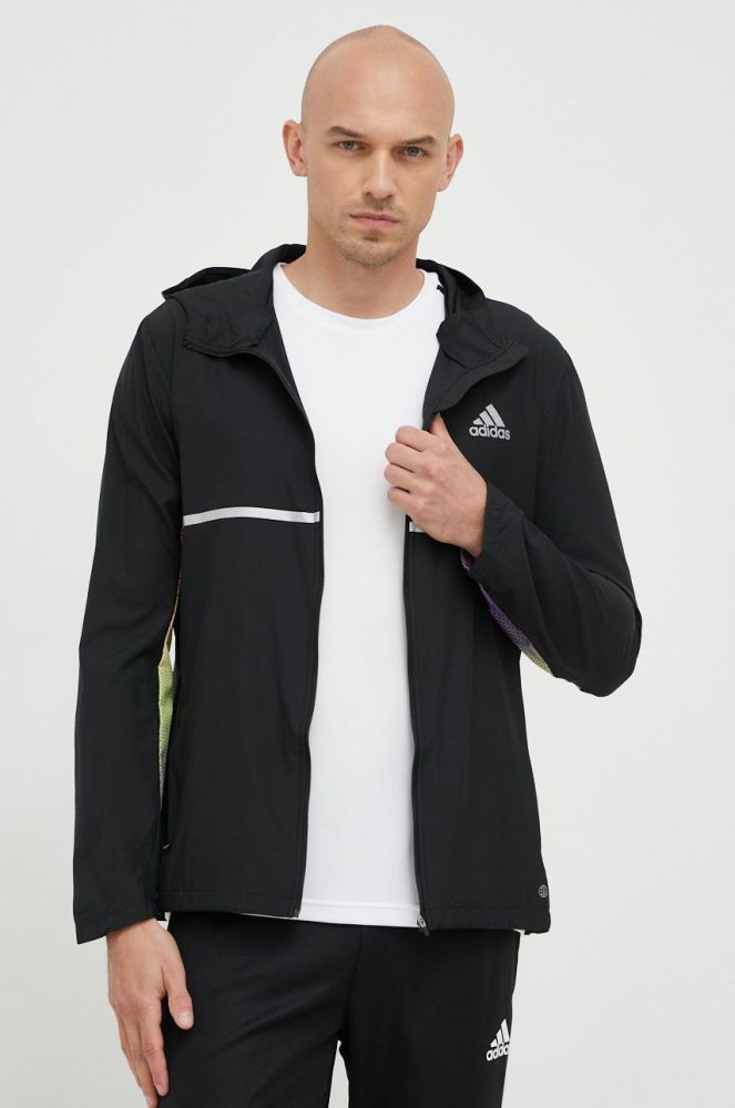 Бігова куртка adidas Performance Own The Run колір чорний перехідна (2472654)