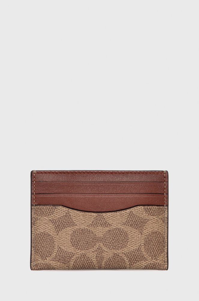Чохол на банківські карти Coach чоловічий колір коричневий