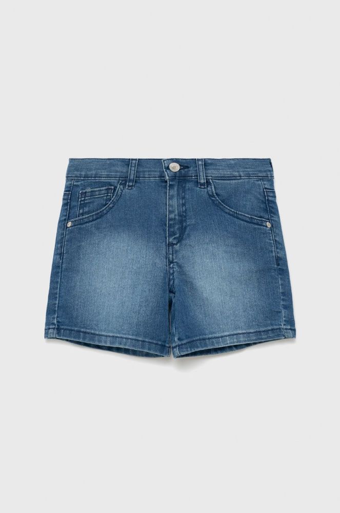 Дитячі джинсові шорти Guess однотонні регульована талія колір блакитний