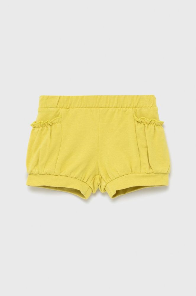 Дитячі шорти United Colors of Benetton колір зелений однотонні (2221460)