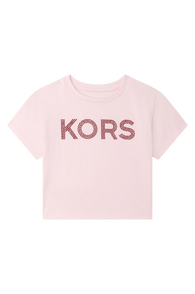 Дитяча бавовняна футболка Michael Kors колір рожевий (2194975)