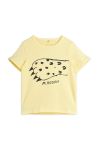 Дитяча футболка Mini Rodini колір жовтий з принтом