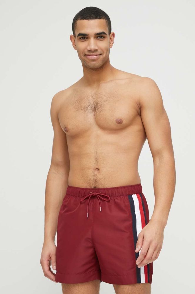 Купальні шорти Tommy Hilfiger колір бордовий (3103069)