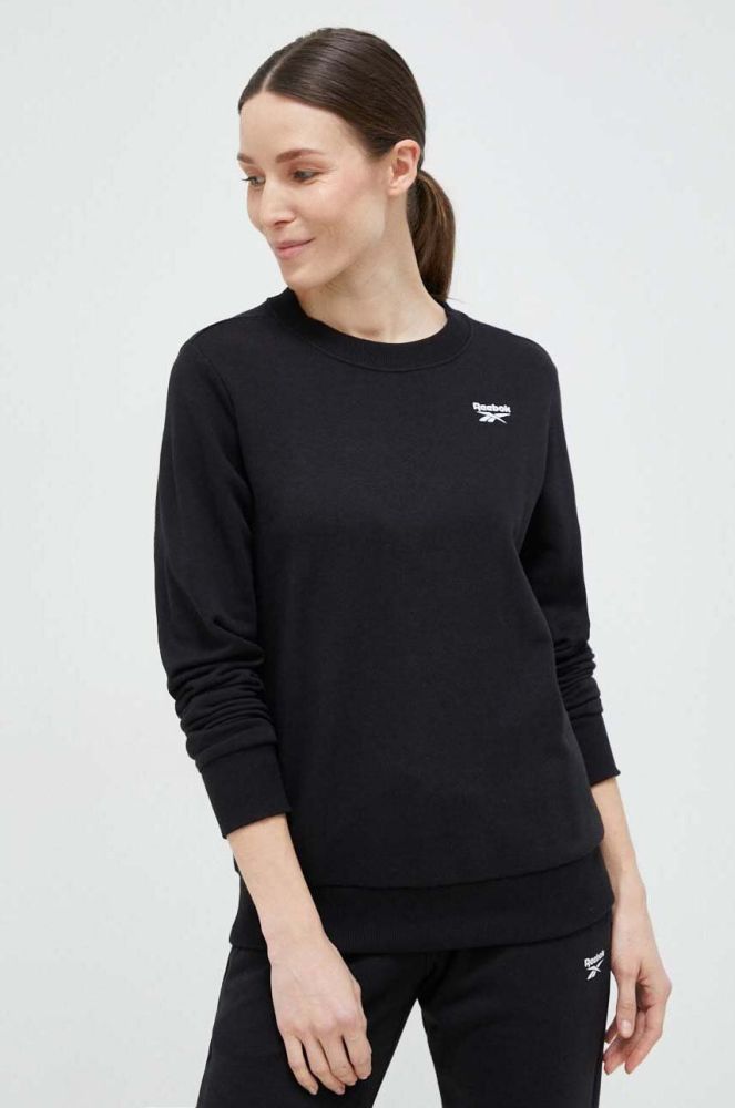 Кофта Reebok жіноча колір чорний однотонна (3073184)