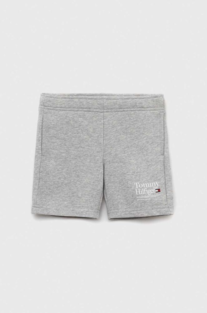 Дитячі шорти Tommy Hilfiger колір сірий регульована талія