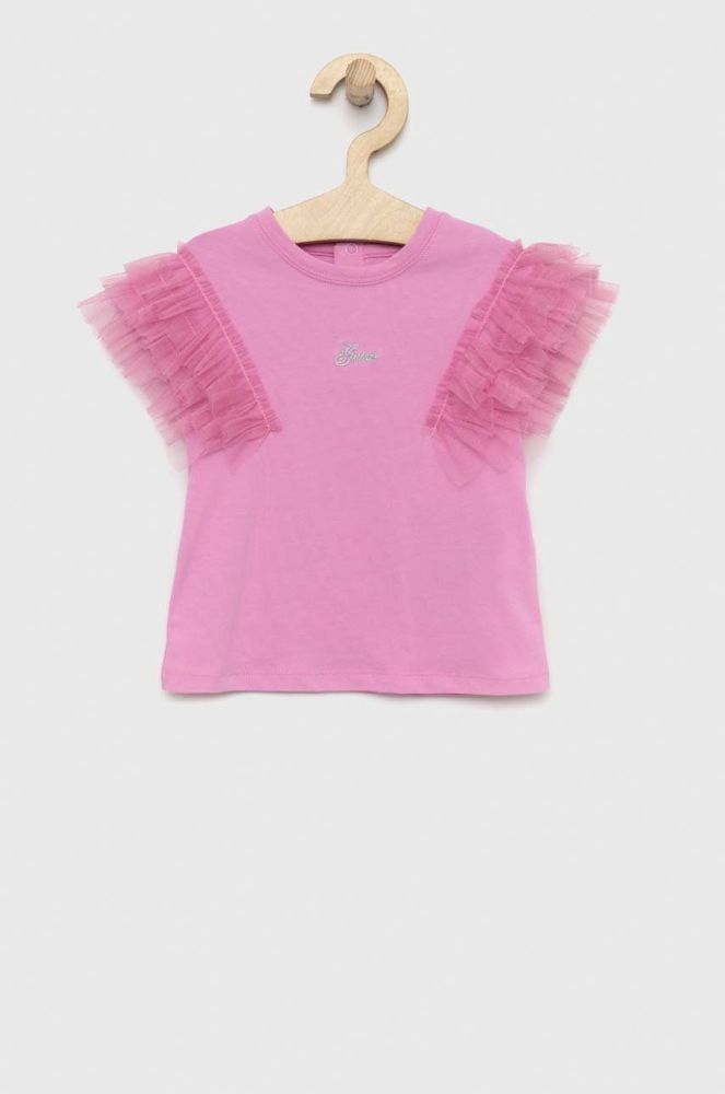 Дитяча футболка Guess колір фіолетовий (2871528)
