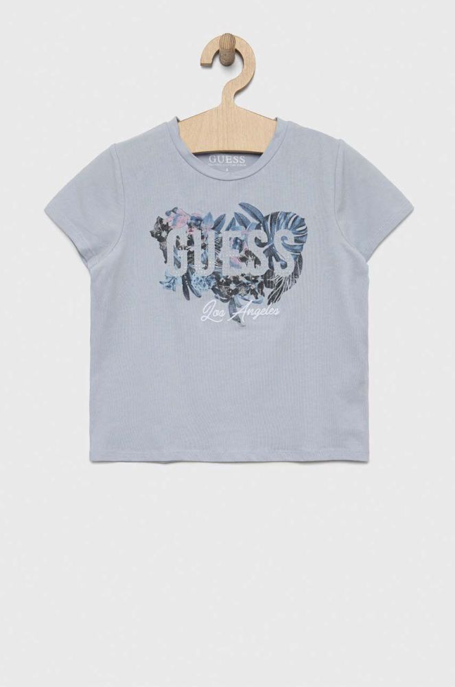 Дитяча футболка Guess колір блакитний (3047181)